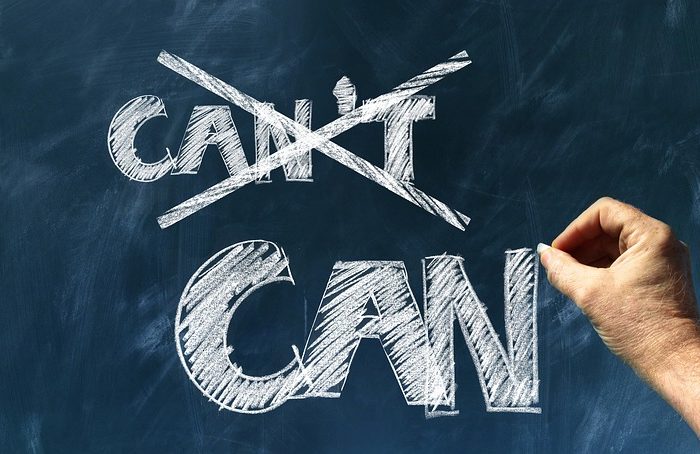 Learn to say I can instead of I can't